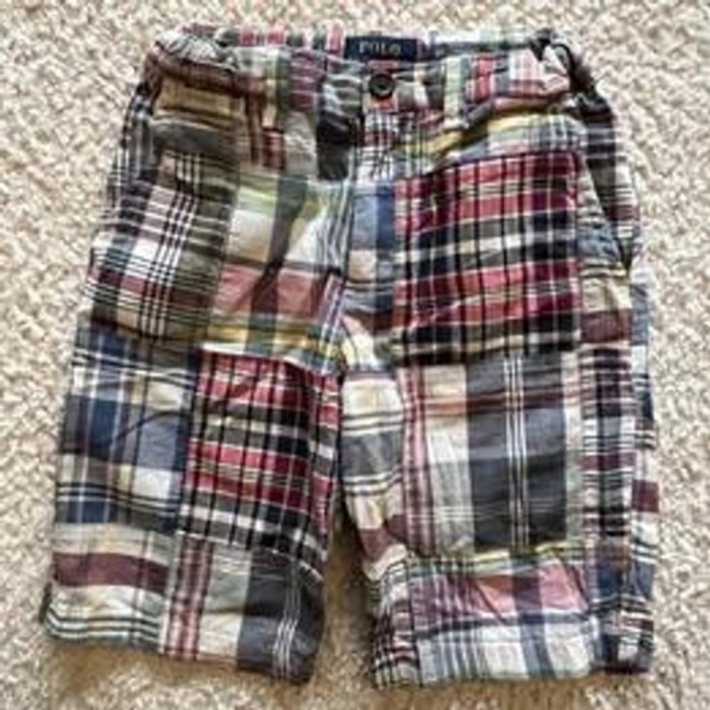 Kids Polo Ralph Lauren Plaid Madras Preppy Shorts Boys 7